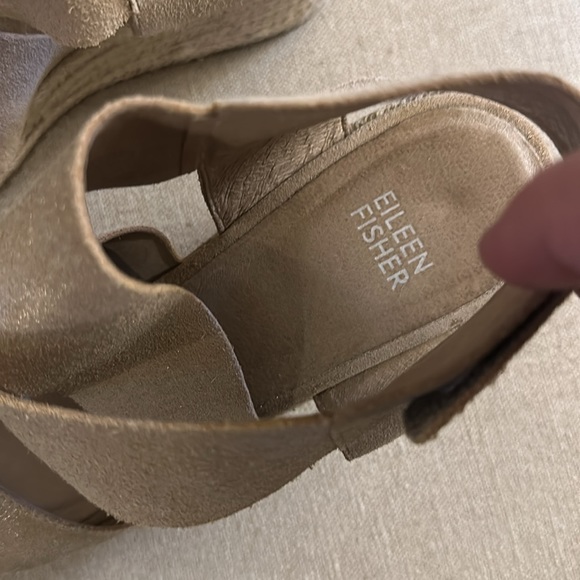 Eileen Fisher Women’s Strappy Gladiator Espadrille Wedge Sandals Cream Size 8.5 - Picture 8 of 12